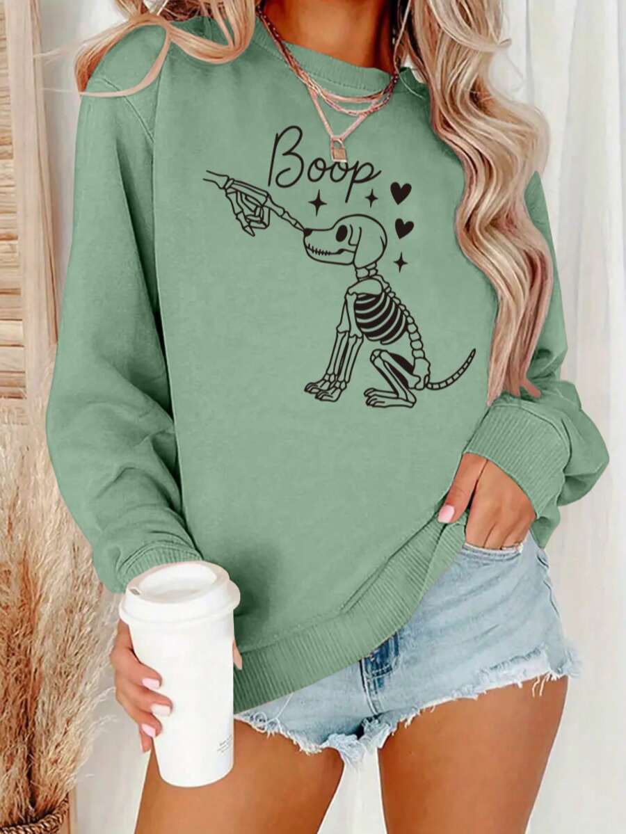 Winter Clothing Gift Ideas - Felpa con grafica a tema «scheletro