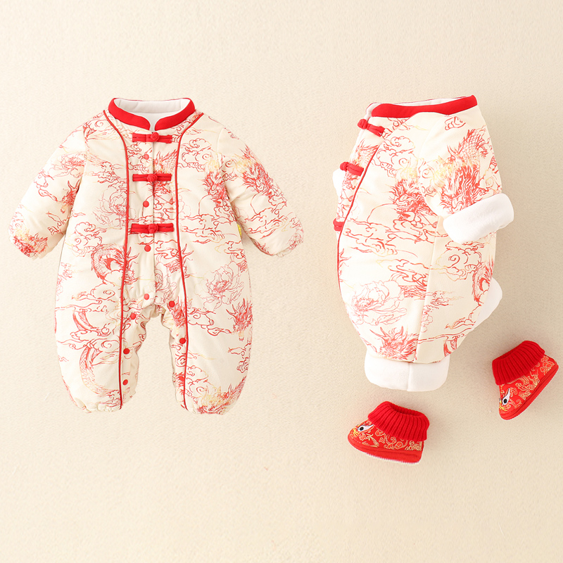 Winter Clothing Drawing - Abbigliamento invernale imbottito per neonati da