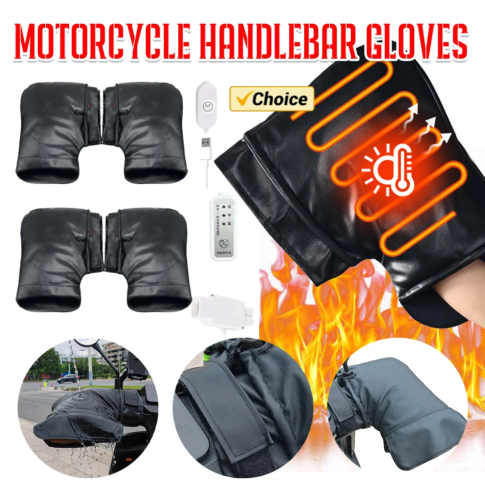 Heated Gloves Electric - Guanti da manubrio con riscaldamento elettrico