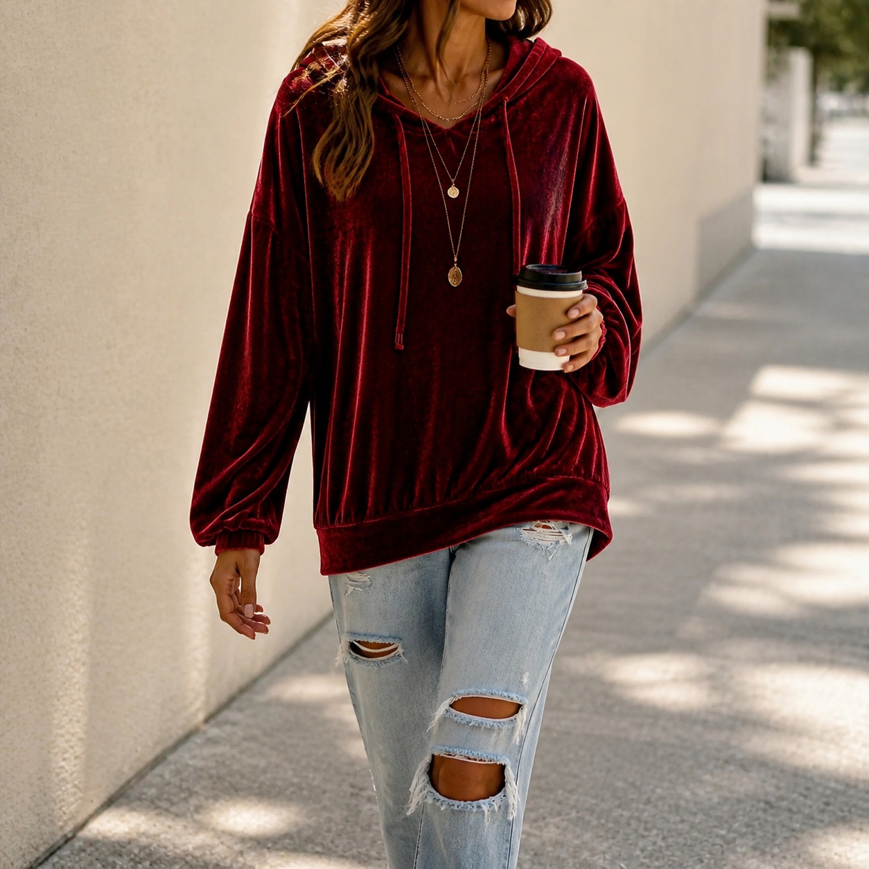 Felpa con Cappuccio in Pile a  - Winter Clothing Drawing recensione e prezzo
