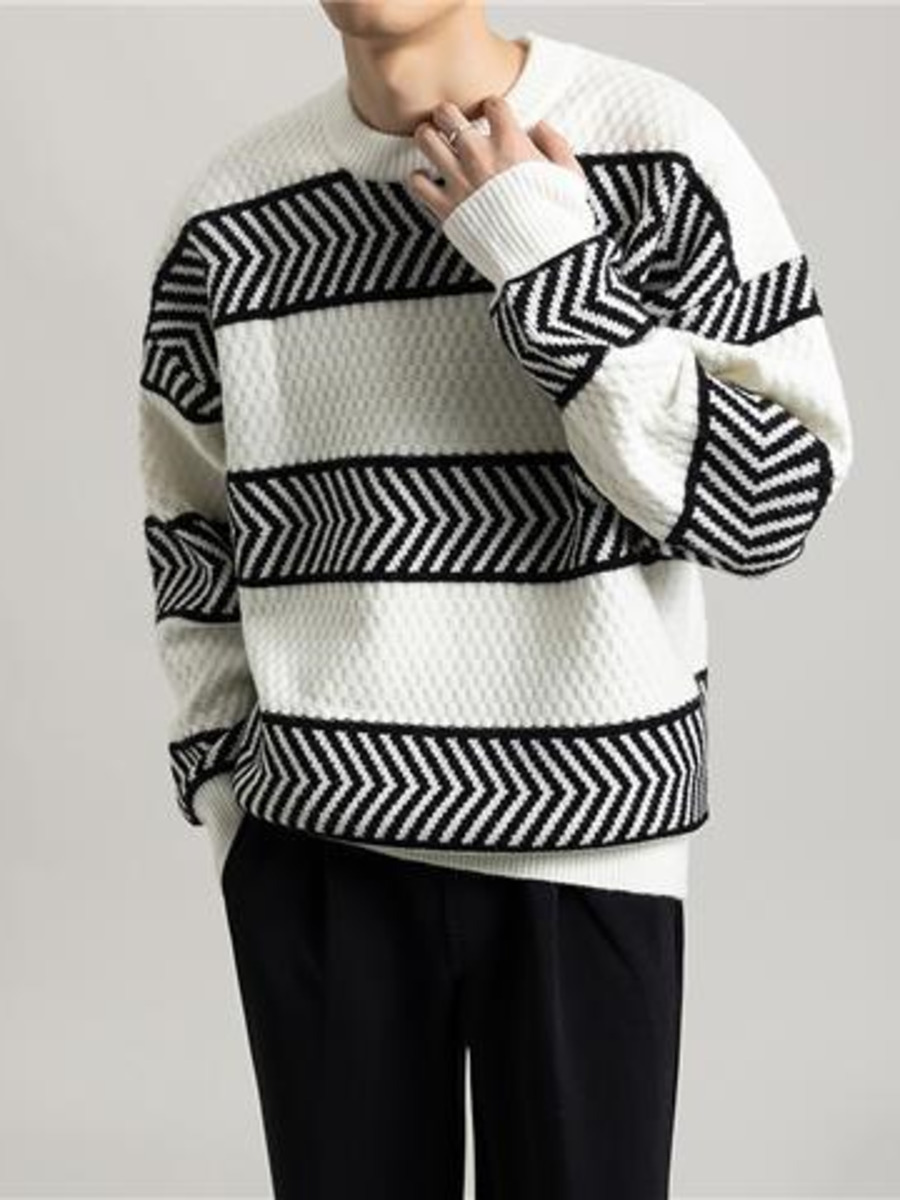 Maglione pullover a righe larg - Winter Clothing Hong Kong recensione e prezzo