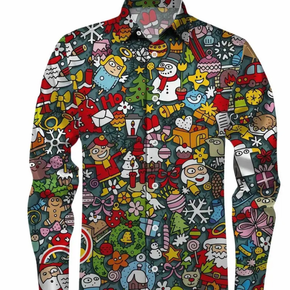 Camicia da uomo stampata natal - Winter Clothing Gift Ideas recensione e prezzo