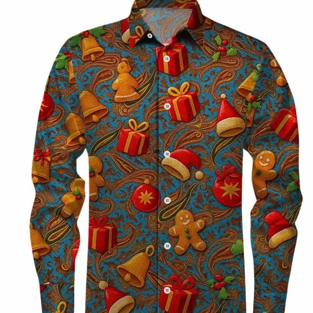 Camicia da uomo stampata natal - Winter Clothing Gift Ideas recensione e prezzo
