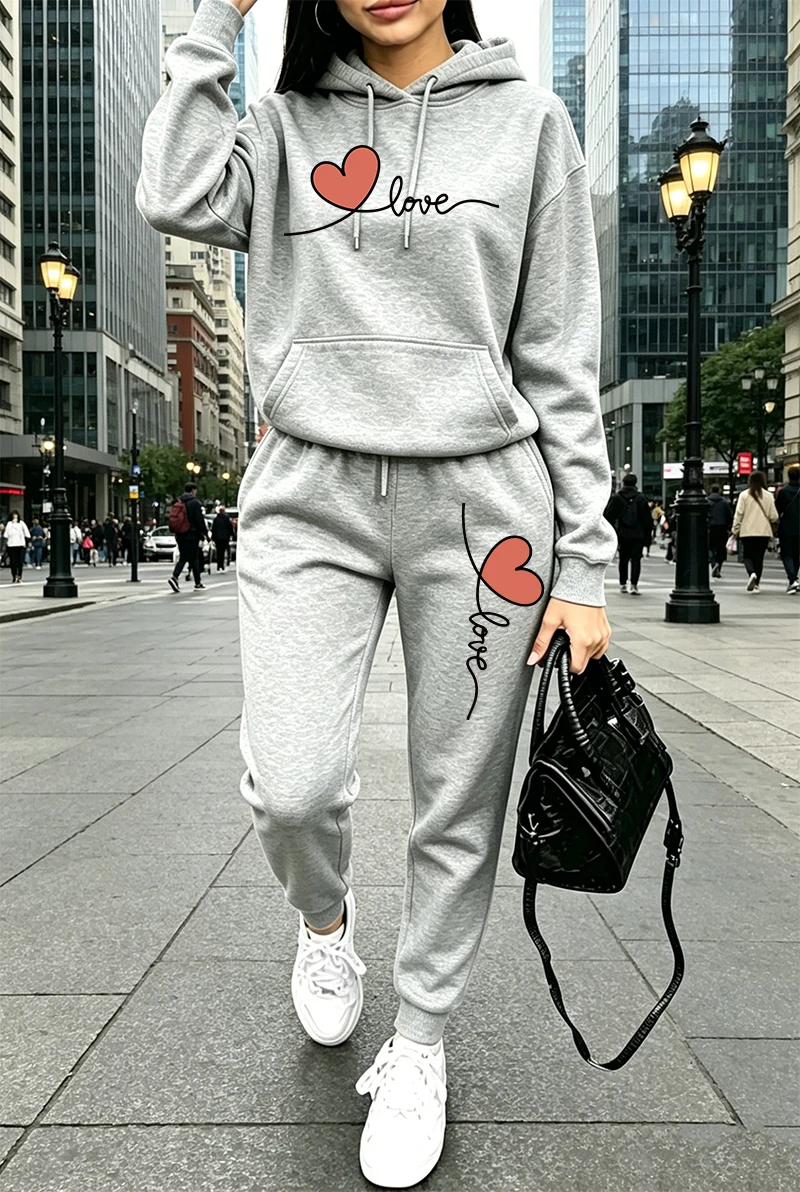 Tuta da donna con stampa, felp - Winter Clothing For Women recensione e prezzo